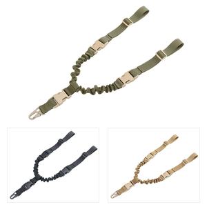 อุปกรณ์เสริมสำหรับการล่าสัตว์กลางแจ้งแบบปรับได้ สายสะพายยุทธวิธีสีดำ ไนลอน สายสะพายยุทธวิธีแบบจุดเดียวสไตล์อเมริกัน - Product Image 3