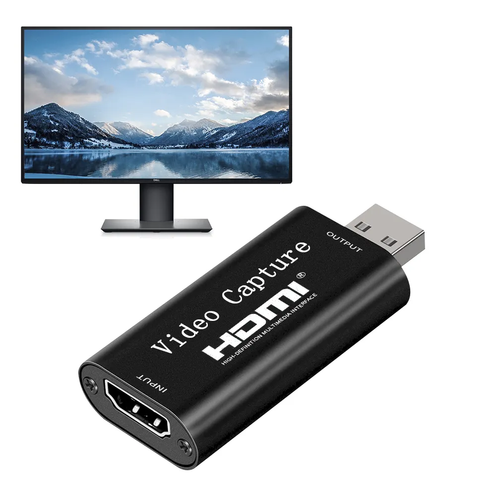 HDMI para USB 2 0 Vídeo 4K Recorder Game Video Live Streaming Adapter HDMI para USB Video Capture Card