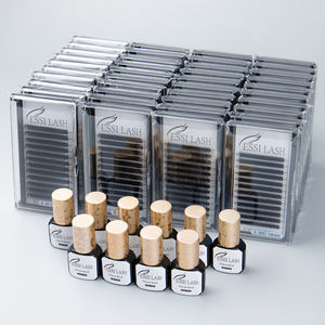 ESSI LASH C D Curl Handgefertigte Volumen-Wimpernverlängerungen Matte Schwarze Kaschmir-Wimperntrays <span class=keywords><strong>Premium</strong></span> Seiden-Wimpernverlängerungen - Product Image 1