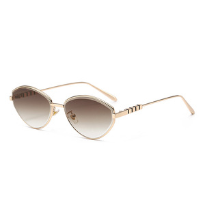 Jamie 9028 Metal Cat-Eye Sunglasses Gold Frame UV400 Women Outdoor Fashion - Product Image 3