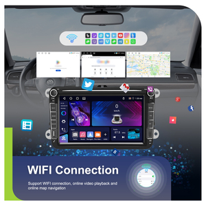 Radio para Auto Android Podofo de 8'' 4+64G con CarPlay/Android Auto Inalámbrico, GPS, WIFI, FM, RDS para Volkswagen/Seat/Skoda, Electrónica para Auto OEM - Product Image 3
