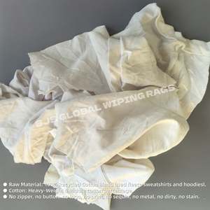 Paños de Limpieza de Felpa Blanca de Algodón Reciclado, 1.5 kg, Paños de Algodón Blanco para Limpieza - Product Image 4