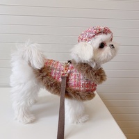 Nouvel ensemble de harnais classique rayé pour chien avec fermeture auto-agrippante pour petites/moyennes races