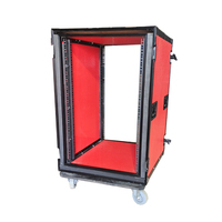Flight case de rangement antichoc personnalisé en aluminium pour amplificateurs 8U/10U/12U/18U/20U/22U/24U