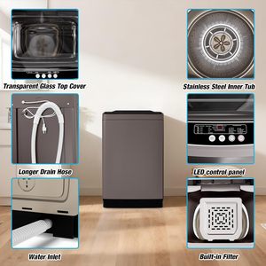 Lave-linge/sécheuse électrique automatique tout-en-un pour usage domestique et hôtelier, haute efficacité, capacité de 5 à 15 kg, avec support en anglais - Product Image 3