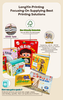 Service d'impression personnalisé de livres cartonnés éducatifs pour enfants, impression de livres cartonnés pour enfants OEM, encre non toxique pour bébés
