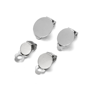 Stainless Steel Frog Clip <b>Earrings</b> 8-14mm Smooth Surface Clip-On For Non-Pierced Ears - Product Image 5