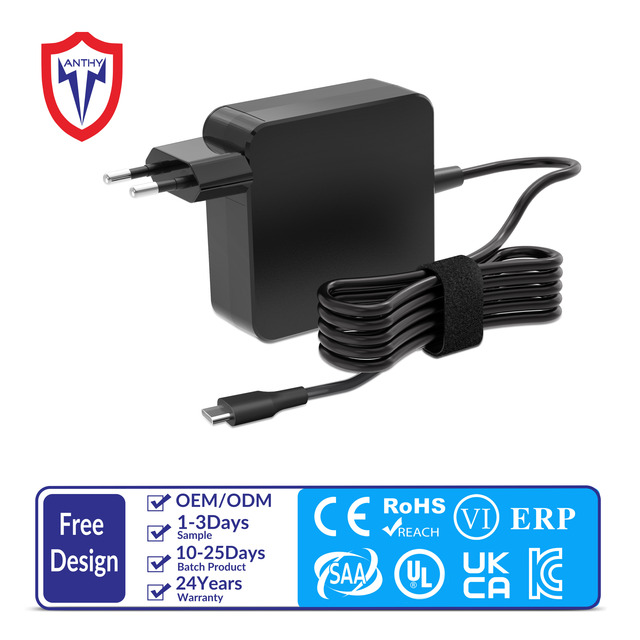 Anthy Hot Sales 65w 20V 3.25A USB C Type C Replacement Laptop Fast Charger Ac Adapters for HP/ASUS/ACER/DELL Laptop Power Supply