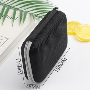 <b>EVA</b> Zippered Storage Bag 150x115x45mm Shockproof Power Bank Hard Drive Earphone Case Black - Product Image 1