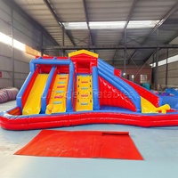 Maison commerciale de rebond de glissière d'eau gonflable de vente chaude pour la partie extérieure d'enfants populaire bon marché