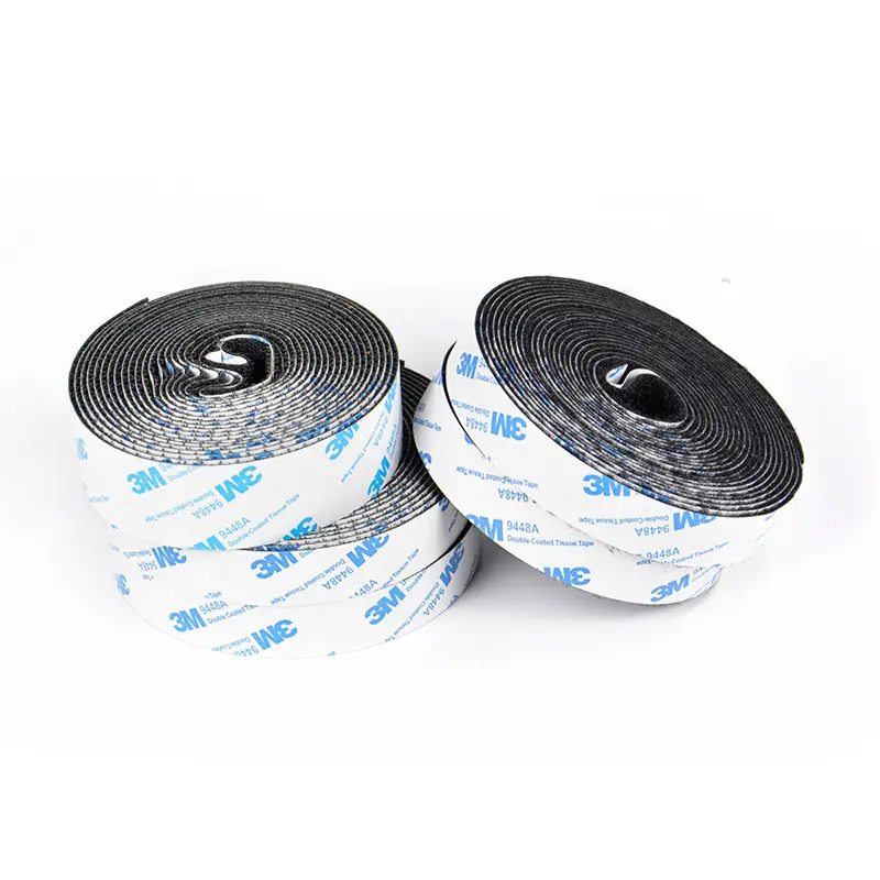 2021 Good Quality Nylon Material Fabric 3M9448A Back Glued Hook And Loop Tape 20mm 25mm 50mm Klettband Adesivo Band Velcro Tape