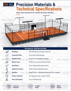 Sistema de Base Modular para Pista de Pádel, Base Portátil para Pista de Pádel, Pista de Pádel Panorámica Móvil y Desmontable para Techo de Centro Comercial - Product Image 3