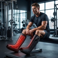 Masseur de compression des jambes sans fil personnalisé avec logo OEM, bottes de récupération à 6 chambres, lumière rouge 660 nm, certifié CE