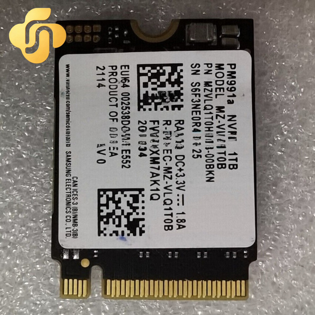 PM991a 1TB SSD M.2 2230 NVMe PCIe For surface Dell Laptop Steam Deck PC
