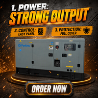 Groupe électrogène diesel Perkins authentique 30KW/37.5KVA avec alternateur, système de protection complet, triphasé 50/60Hz, groupe électrogène industriel