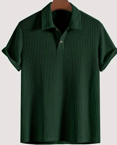 Chemise polo décontractée à manches courtes en tricot à col rabattu pour homme, de haute qualité, nouvelle collection, logo personnalisé - Product Image 2
