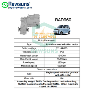 Kit de conversion EV 144V <span class=keywords><strong>15Kw</strong></span> 40Kw Moteur électrique Réducteur Différentiel pour voiture Axe de transmission <span class=keywords><strong>CV</strong></span> Sortie Chariot de golf Tricycle Camion de nourriture - Product Image 6