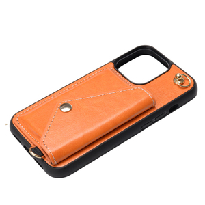 Custodia per Telefono in Pelle Originale Fatta a Mano, Protezione Posteriore con Portacarte e Portafoglio per <span class=keywords><strong>iPhone</strong></span> - Product Image 3