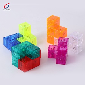 Chengji trẻ em mới sáng tạo tự làm xây dựng từ pha lê khối lập phương đầy màu sắc trong suốt khối Câu Đố cảm giác đồ chơi - Product Image 3