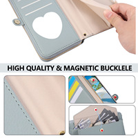 Étui portefeuille bandoulière zippé pour iPhone 17 16 15 14 13 Pro Max, avec porte-cartes multifonctionnel en cuir