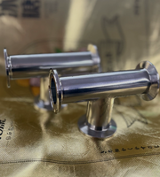 2-1/4 ''Tuyau de qualité sanitaire à trois voies utilisé TC Ferrule End 57mm Acier inoxydable 304 Clover Tee