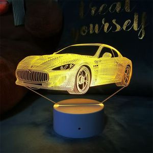 Vente chaude LED <span class=keywords><strong>Table</strong></span> Éclairage Coloré Veilleuse pour Enfants Personnalisé Enfants USB LED Cadeau Lampe 3D Illusion Acrylique Veilleuse - Product Image 3