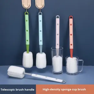 Cepillo de Esponja al por Mayor, Cepillo de Limpieza Desmontable para Vasos, Biberones, Tazas de Larga Mango, Eliminación de Manchas de Té - Product Image 2