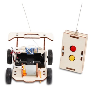 Kit de jouets à assembler soi-même OKYN-Y2435, kit de modèle de voiture RC en bois, jouet de voiture télécommandée, jouets d'ingénierie pour enfants, kits de construction de voitures - Product Image 4