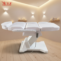 Fauteuil de soin esthétique électrique Xinchao de luxe à 3 moteurs, réglable en hauteur, inclinable et chauffant pour cliniques médicales et spas de beauté