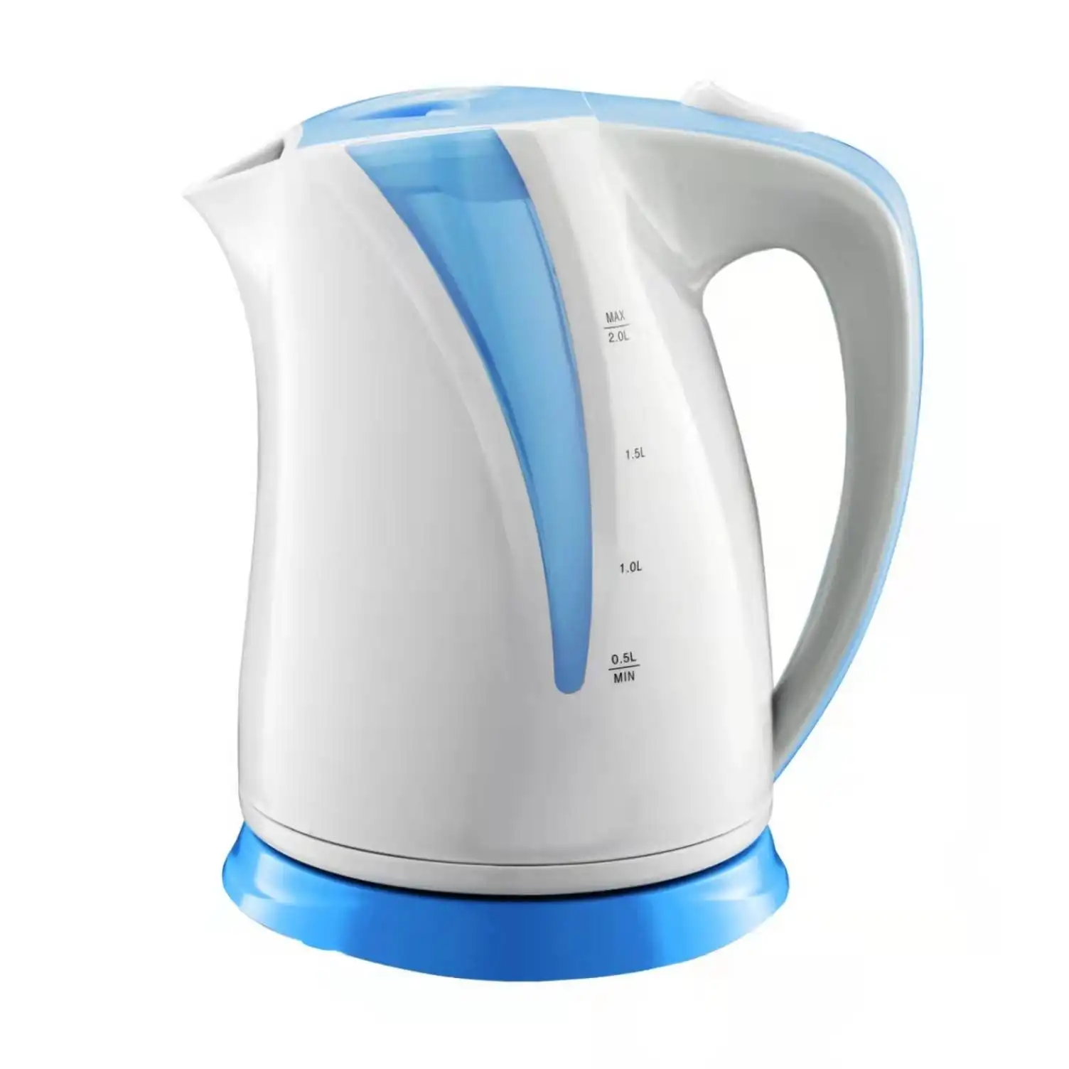 Small kitchen appliances plastic smart power-off, easy to clean and fast heating 2L capacity 220V electric kettle OEM