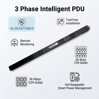 PDU Inteligente Industrial Trifásico de 125A con Intercambio en Caliente y Mantenibilidad, Compatible con TCP/IP, SNMP, MQTT para Gabinetes de Servidores de Carga Pesada