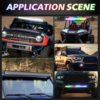 Nova 228W 40 pulgadas RGB LED Light Bar Control automático de aplicaciones y RF Remote Chasing Music Flashing Combo Beam Angle