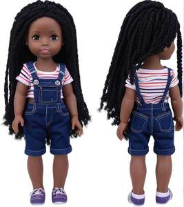 Muñeca Negra Personalizada de 14.5 Pulgadas, Muñeca Bebé con Ropa, Muñeca Africana Lavable de Silicona Realista, Juguete para Niñas - Product Image 1