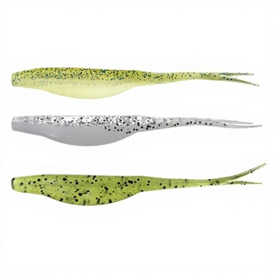 Esca Morbida in PVC per la Pesca al Bass, Confezione da 10 Pezzi, 4.5g 95mm, con Coda a Forcella, 4 Colori Opzionali, per la Pesca al Mandarino - Product Image 2