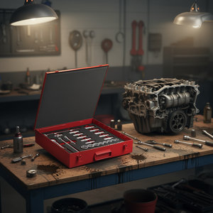 612 1/2 Inch <b>Socket</b> Wrench Set With <b>Ratchet</b> And Extensions For Automotive Repair - Product Image 3