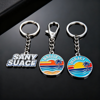 Porte-clés personnalisé avec logo OEM d'usine vérifiée, souvenir touristique promotionnel, porte-clés en métal avec logo personnalisé en gros