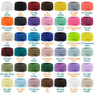 Lacets de chaussures en polyester épais de haute qualité, simples, larges de 8 mm, colorés, plats, pour baskets de course, qualité supérieure, par paire - Product Image 2