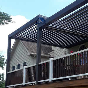 مصراع خارجي بمحركات عريشة ألومنيوم مصنعي مظلة شرفة كوة كهربائية عريشة ألومنيوم خارجية - Product Image 5