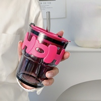 Nouvelle gourde en verre portable de style INS créatif avec logo personnalisable – Idéal pour la rentrée scolaire et comme souvenir