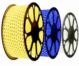 High Voltage Outdoor 110v 220v SMD 5050 Single Color RGB Led Strip Light 50m/roll 100m/roll