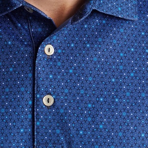 Polo de Golf Personalizable para Hombre, Ligero, Tejido, Vibrante, Estilo Retro, con Protección Solar SPF50, de Spandex, de Alta Calidad - Product Image 3