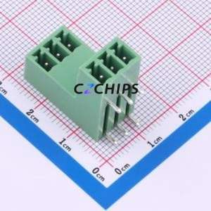 KF2EDGRT-3.5-2*3P Plug-in Terminal Block Bent Lead Through Hole,P=3.5mm Board-to-Board / Socket - Closed 2x3P 3.5mm Green - Product Image 1