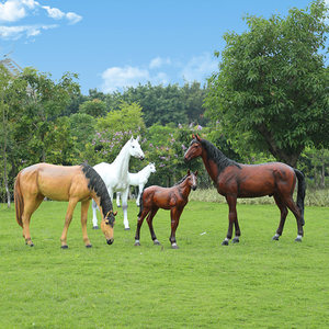 Life Size Rideable Fiberglass <strong>Horse</strong> Statue Realistic Resin Standing <strong>Horse</strong> Sculpture for Western Theme Party &amp; Event Decor - Product Image 2