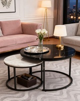 Ensemble de table basse et canapé pliables en fer et MDF modernes pour le bureau et la maison