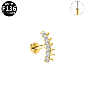 <b>Titanium</b> Snowflake Earrings G23 Zircon <b>Studs</b> F136 <b>Titanium</b> Alloy Party Fashion Jewelry - Product Image 5