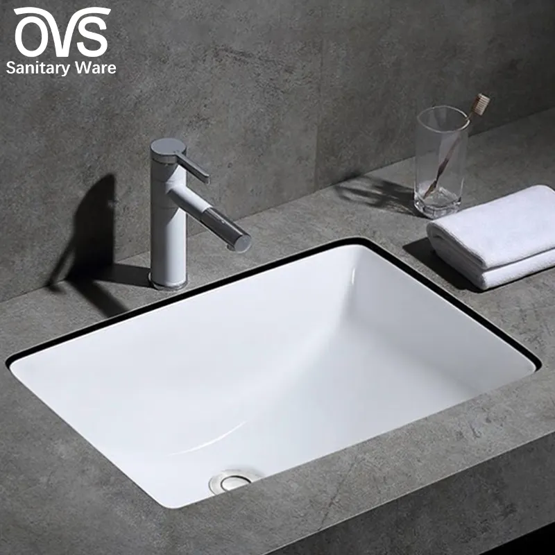 OVS CUPC Customized Under Counter Vanity Basin Ceramic Undermount Sink Bathroom Vanity Basin Rectangular Wash Basin Sink