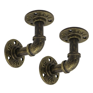<span class=keywords><strong>Staffe</strong></span> <span class=keywords><strong>per</strong></span> Mensole a Tubo, Supporto Resistente a Forma di L, <span class=keywords><strong>Staffe</strong></span> Decorative in Metallo e Acciaio <span class=keywords><strong>per</strong></span> Montaggio a Parete, <span class=keywords><strong>Staffe</strong></span> Industriali in Ghisa <span class=keywords><strong>per</strong></span> Mensole a Tubo - Product Image 2