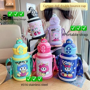Portable Enfants Gobelet En Gros Thermos Fiole À Vide Mignon Enfants Cadeau Sippy Bouteille D'eau pour L'école <span class=keywords><strong>Gourde</strong></span> Thermos - Product Image 2