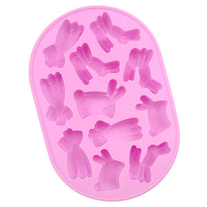 1138 vente chaude système de Festival de Pâques moule à gâteau en Silicone lapin et Nabo forme Silicone gâteau bougie moule main faire savon bougie - Product Image 4