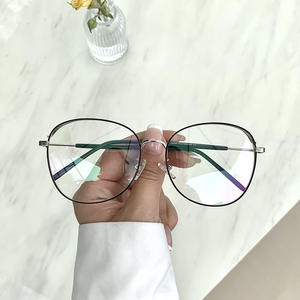 Monturas de Gafas Ovaladas Qianai W4-18006, Montura Completa, Lentes de Acetato, Anti-UV y Anti-Luz Azul, Unisex, Metálicas - Product Image 4